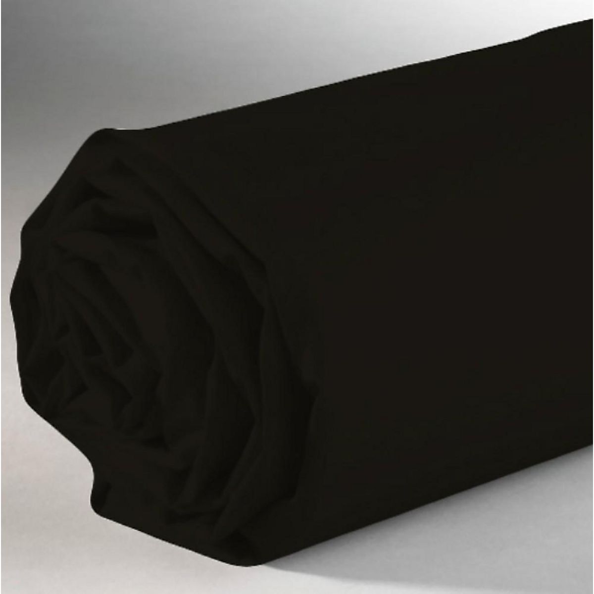 Home collection Drap housse 90x190cm bonnet:25cm 100%coton 57fils noir