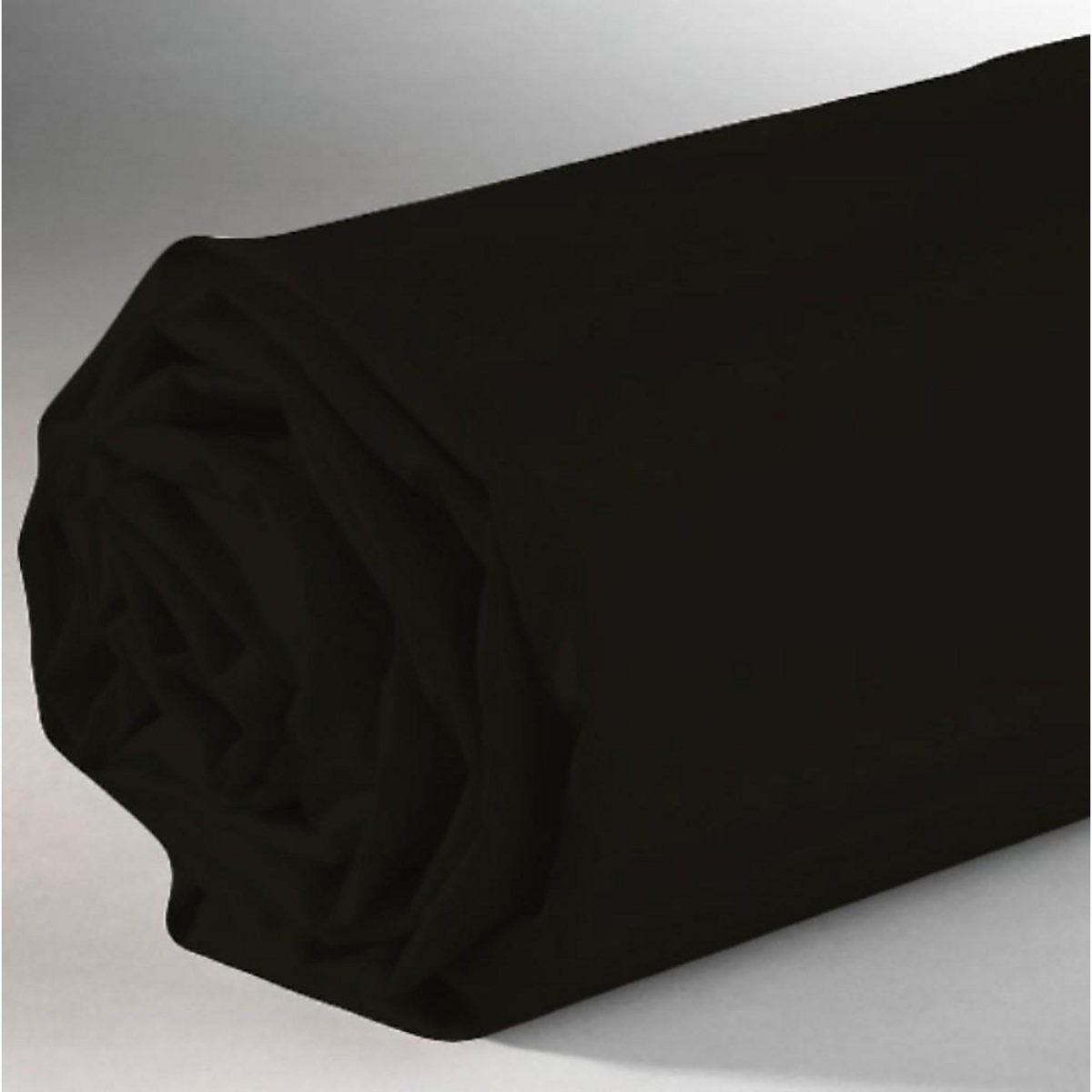 Home collection Drap housse 90x190cm bonnet:25cm 100%coton 57fils noir