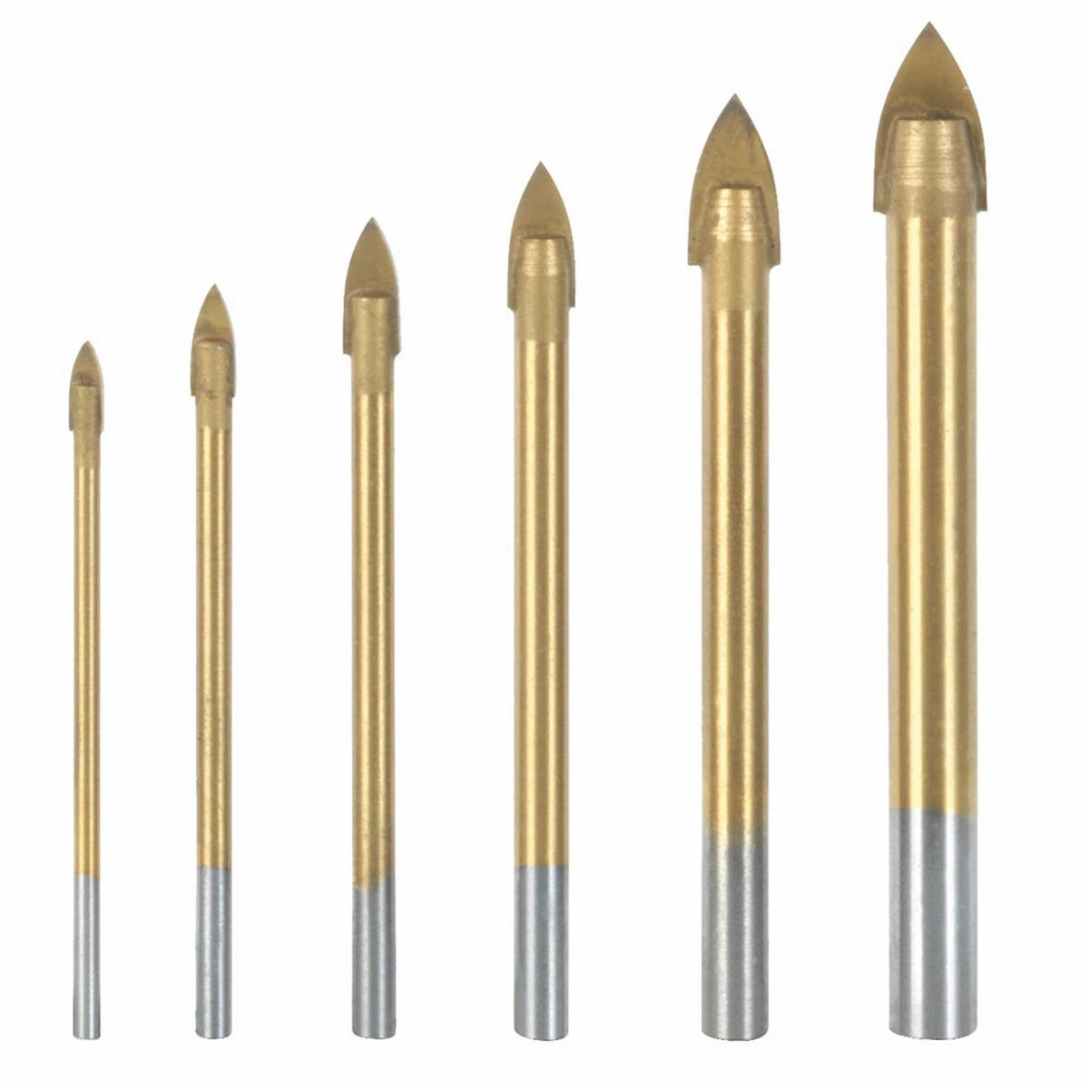 Ribitech Foret à ailette pour verre et miroir 6pc