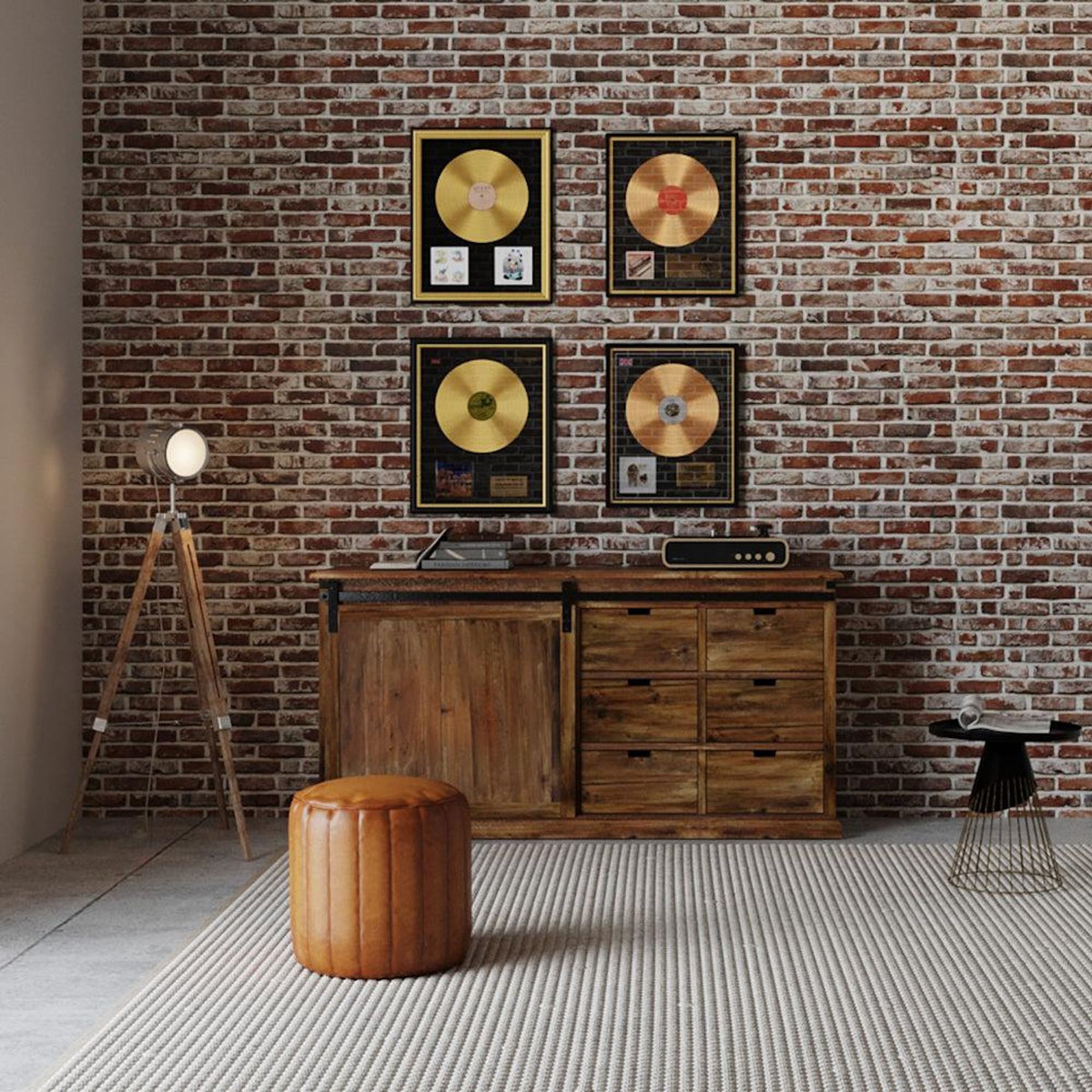 Rendez vous déco Buffet en bois recyclé, 6 tiroirs et 1 porte coulissante-Sari