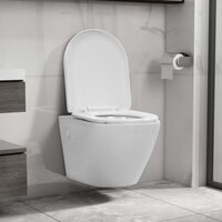 vidaXL Toilette d'angle Céramique Blanc