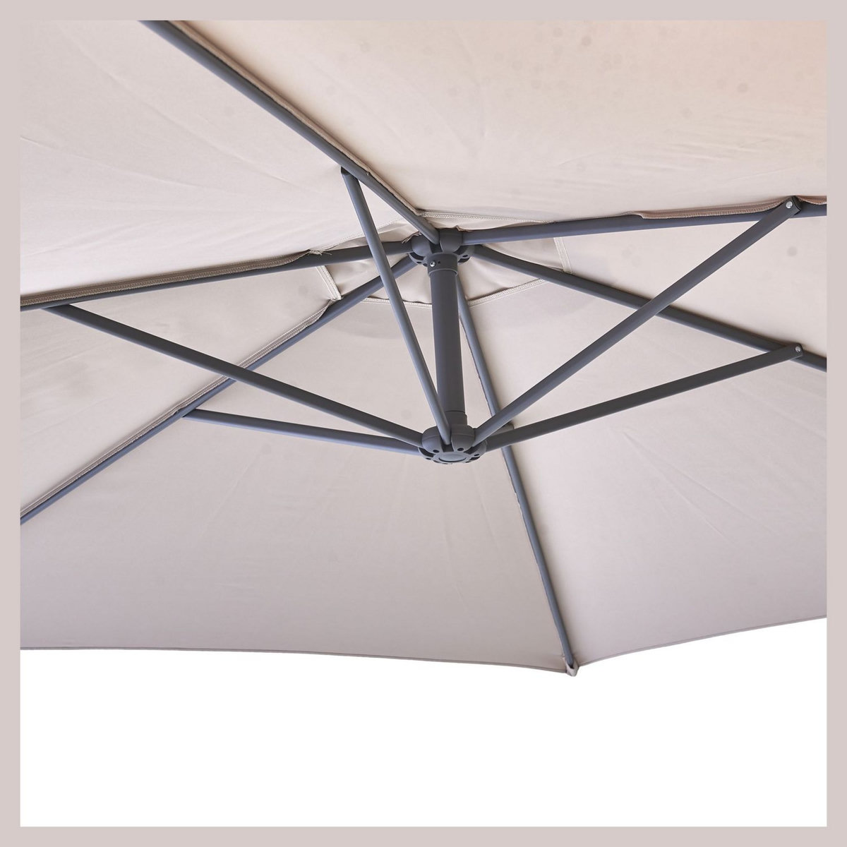 GARDENSTAR Parasol déporté avec manivelle - Aluminium - D3m - Nomade