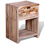 Voir la diapositive 3 : VIDAXL Table de chevet avec tiroir Bois de teck recycle