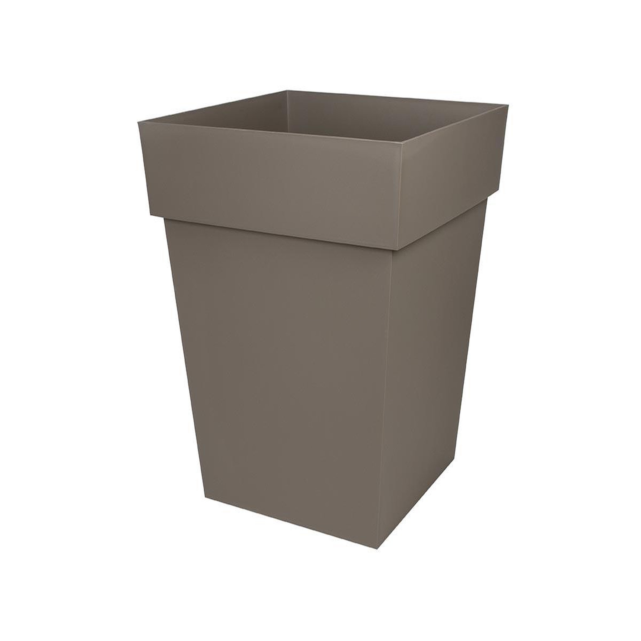 Eda Pot de fleur carré Toscane 49,5 x H.52,5 cm - Taupe - Eda
