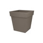 Voir la diapositive 1 : Eda Pot de fleur carré Toscane 49,5 x H.52,5 cm - Taupe - Eda