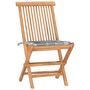 Voir la diapositive 2 : VIDAXL Ensemble a manger d'exterieur pliable avec coussin 3 pcs Teck