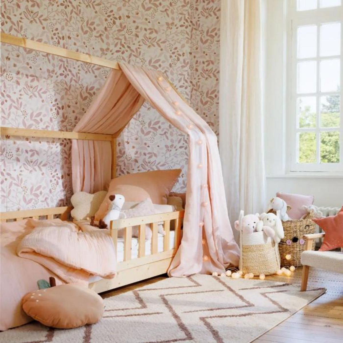 Atmosphera Kids Parure de Lit 2 Pièces  Milo  140x200 Rose