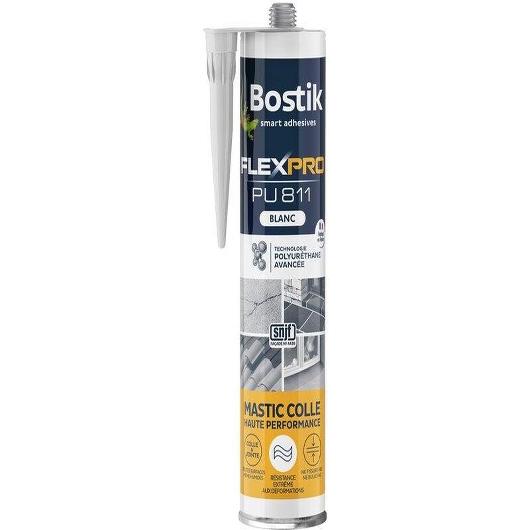 Bostik Colle joint int/ext polyuretane bostik flexpro pu811 blanc cart 300ml