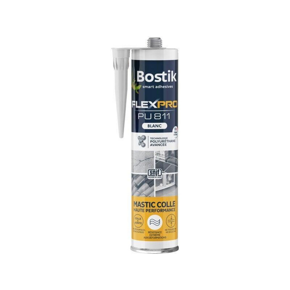 Bostik Colle joint int/ext polyuretane bostik flexpro pu811 blanc cart 300ml