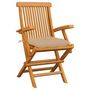 Voir la diapositive 2 : VIDAXL Chaises de jardin avec coussins beige lot de 6 Bois teck massif