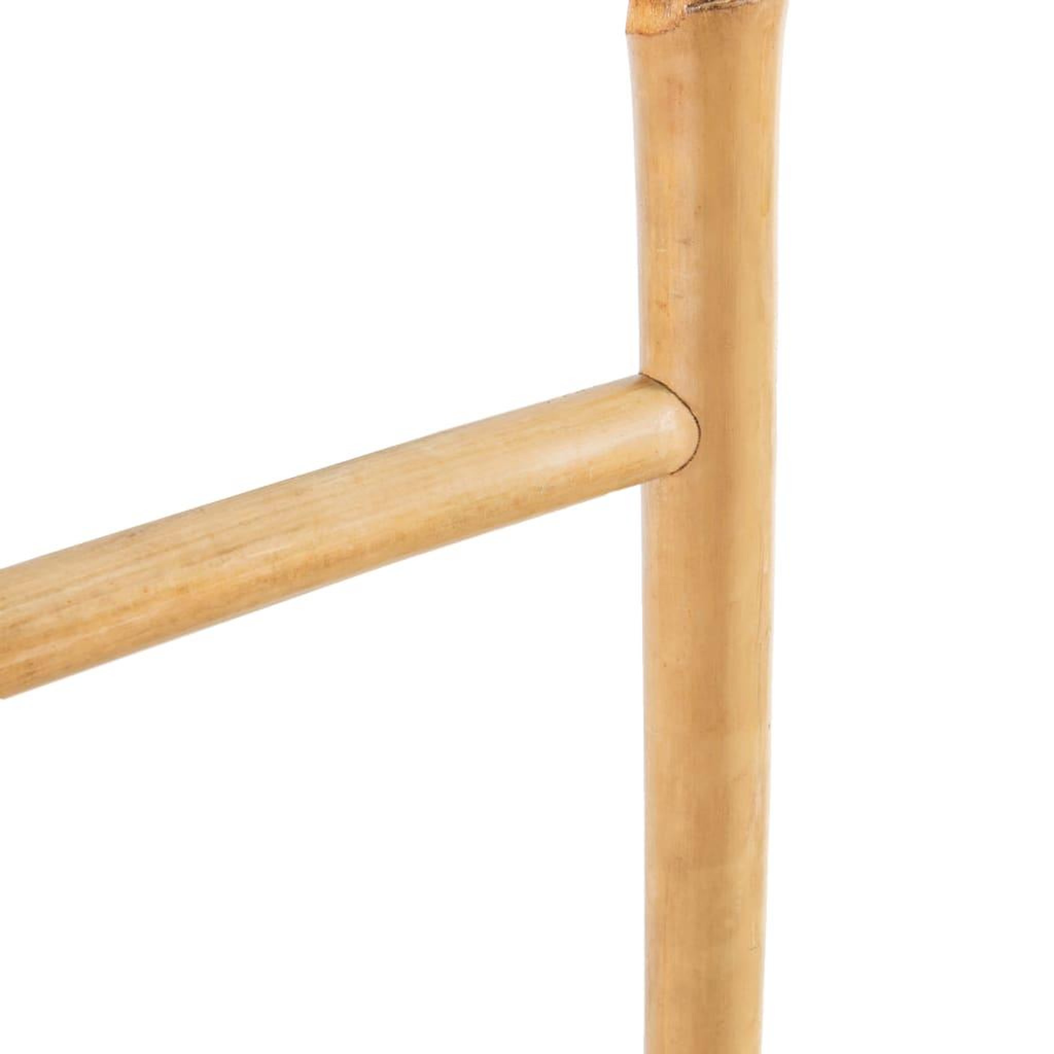 Voir la diapositive 4 : VIDAXL Echelle a serviettes 5 echelons Bambou 150 cm