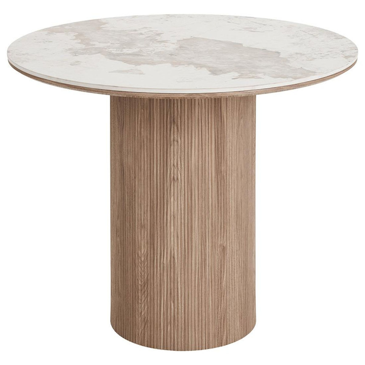 LISA DESIGN Lysa - table à manger plateau effet marbre et pieds effets bois - 4 personnes