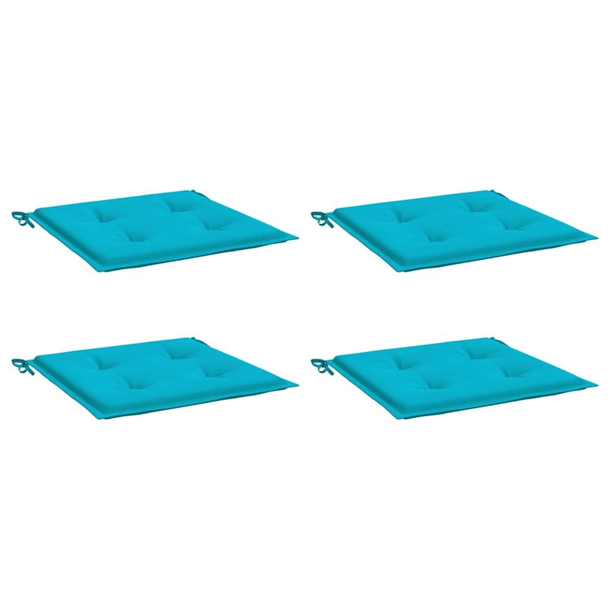 Voir la diapositive 3 : VIDAXL Coussins de chaise de jardin lot de 4 turquoise 40x40x3cm tissu