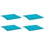 Voir la diapositive 3 : VIDAXL Coussins de chaise de jardin lot de 4 turquoise 40x40x3cm tissu