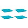 Voir la diapositive 3 : VIDAXL Coussins de chaise de jardin lot de 4 turquoise 40x40x3cm tissu