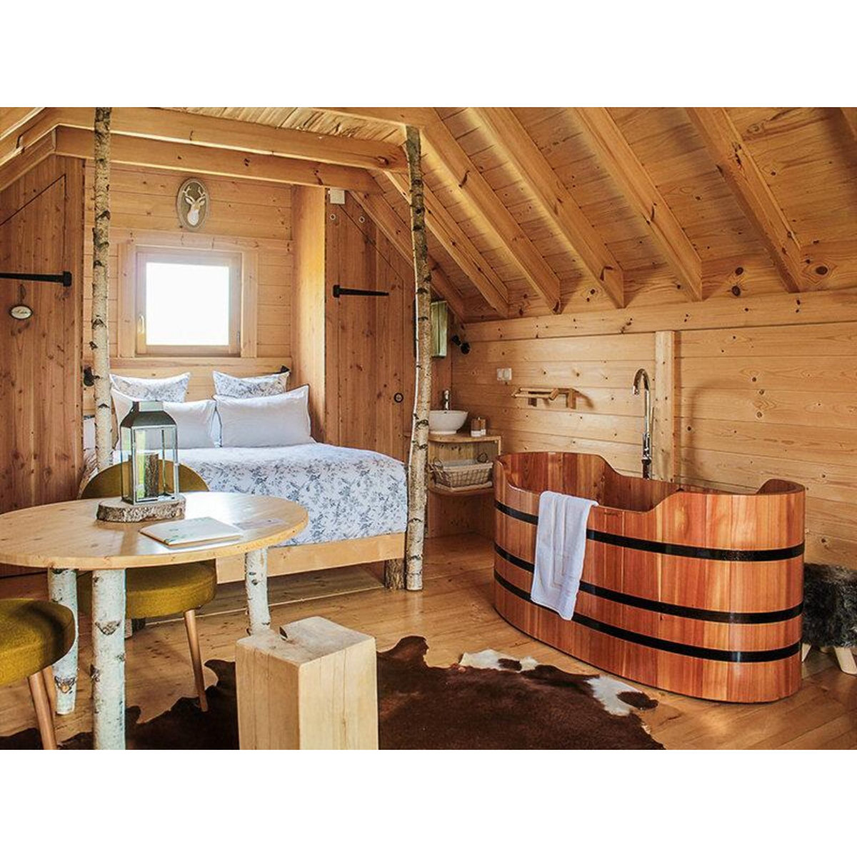 Smartbox 3 jours insolites en cabane avec accès au bain nordique au château près de Bordeaux - Coffret Cadeau Séjour