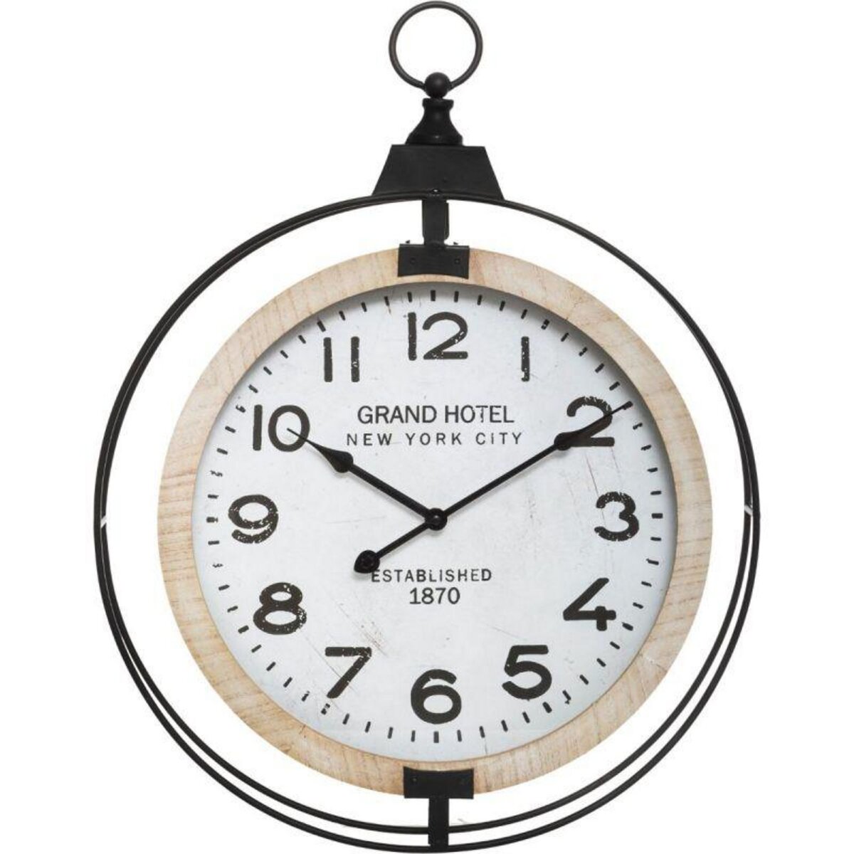 Horloge Murale Design Gousset Indu 47cm Noir pas cher Auchan.fr