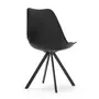 VS VENTA-STOCK Pack 2 chaises Salle à Manger Cross Style Nordique Noir, 54 cm x 49 cm x 84 cm
