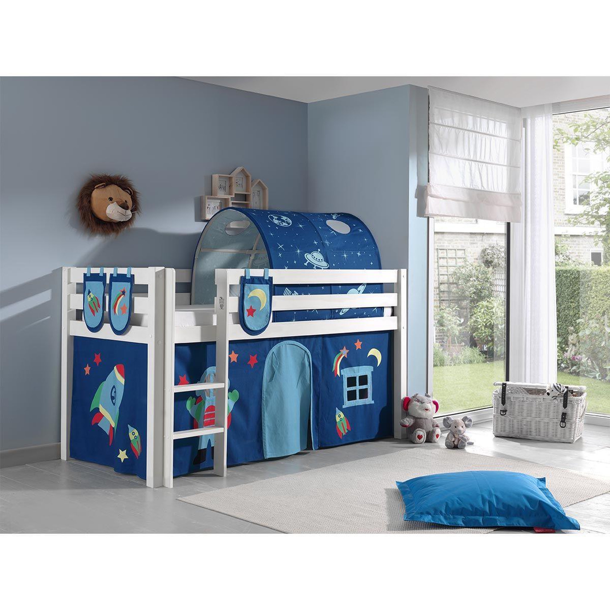 Voir la diapositive 6 : Paris Prix Pack - lit enfant, tente, 3 pochettes & tunnel  pino astronaute ii  blanc