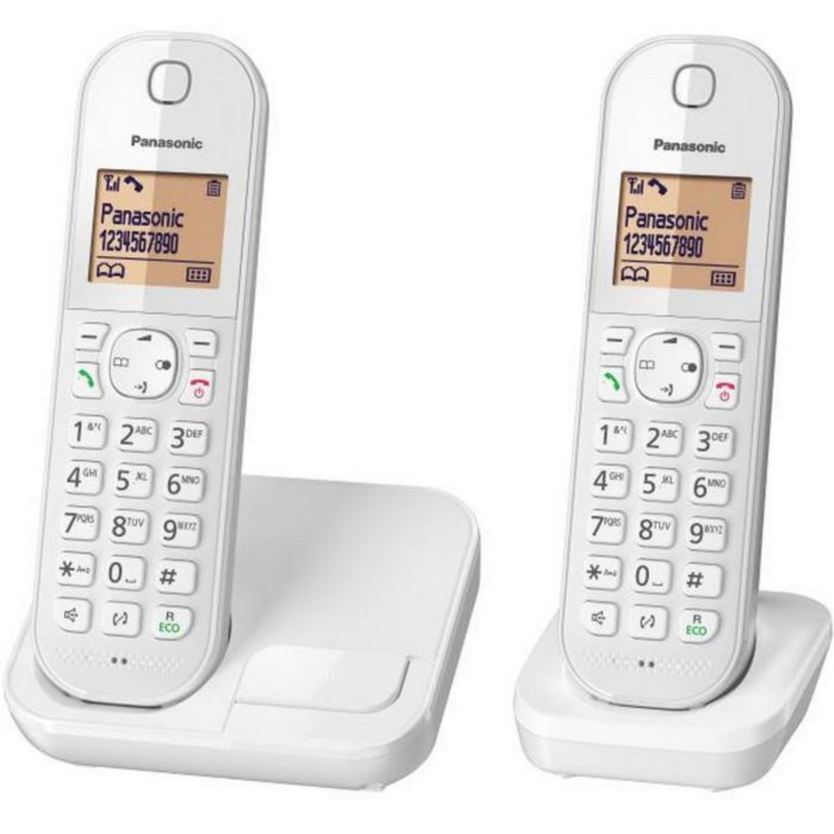 PANASONIC Téléphone sans fil duo dect blanc - kxtgc412frw