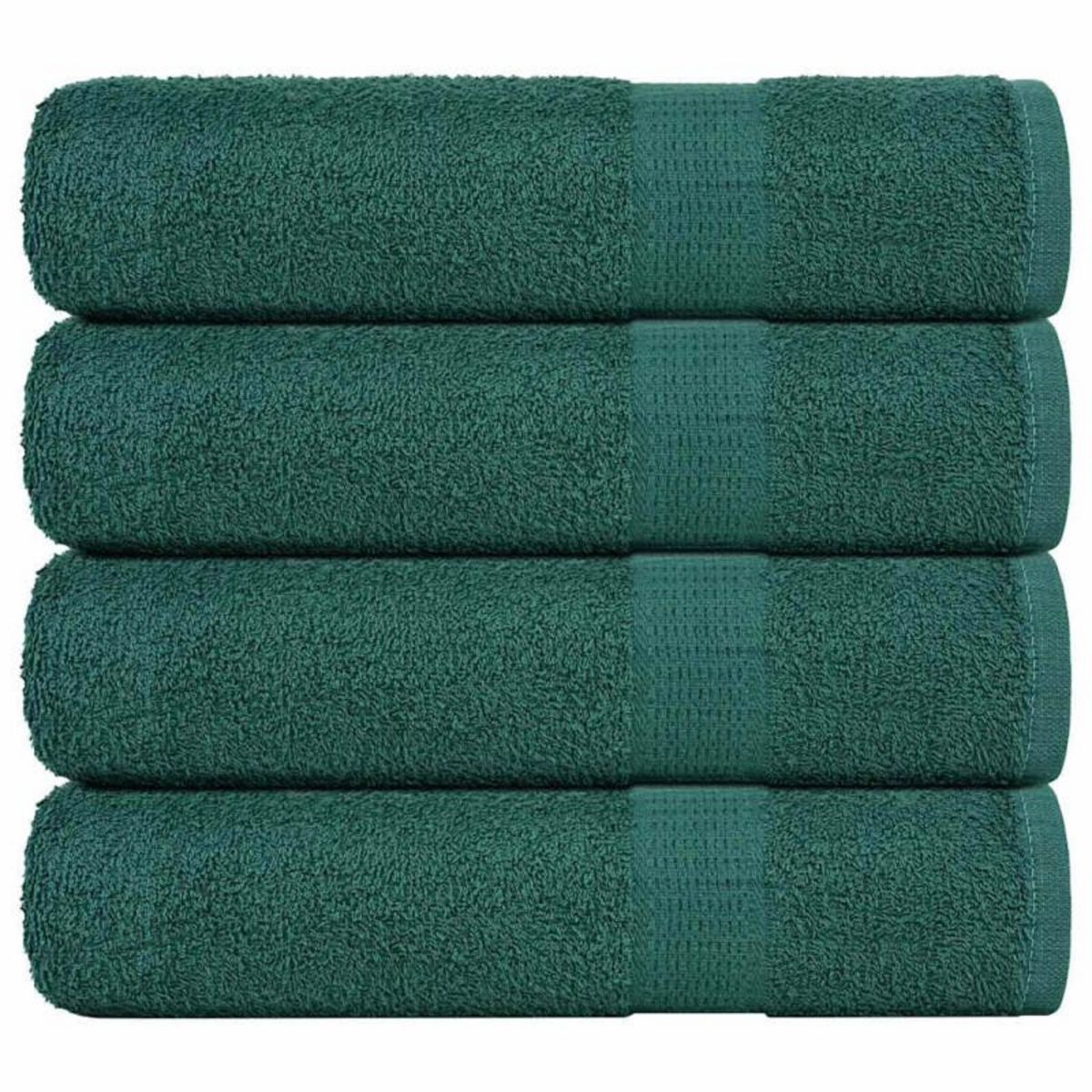 VIDAXL Serviettes de bain 4 pcs vert 100x150 cm 360 g m² 100% coton