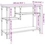 Voir la diapositive 6 : VIDAXL Table console avec etageres chene fume 100x35x75 cm