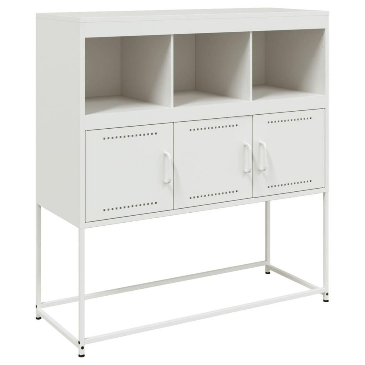 VIDAXL Buffet blanc 100,5x39x107 cm acier