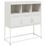 Voir la diapositive 2 : VIDAXL Buffet blanc 100,5x39x107 cm acier