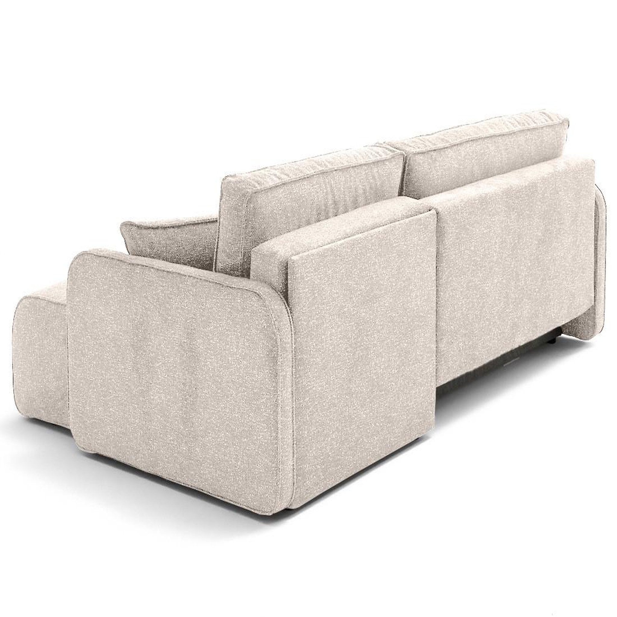 Voir la diapositive 6 : LISA DESIGN Apolline - canapé d'angle réversible 4 places convertible avec coffres en tissu moucheté