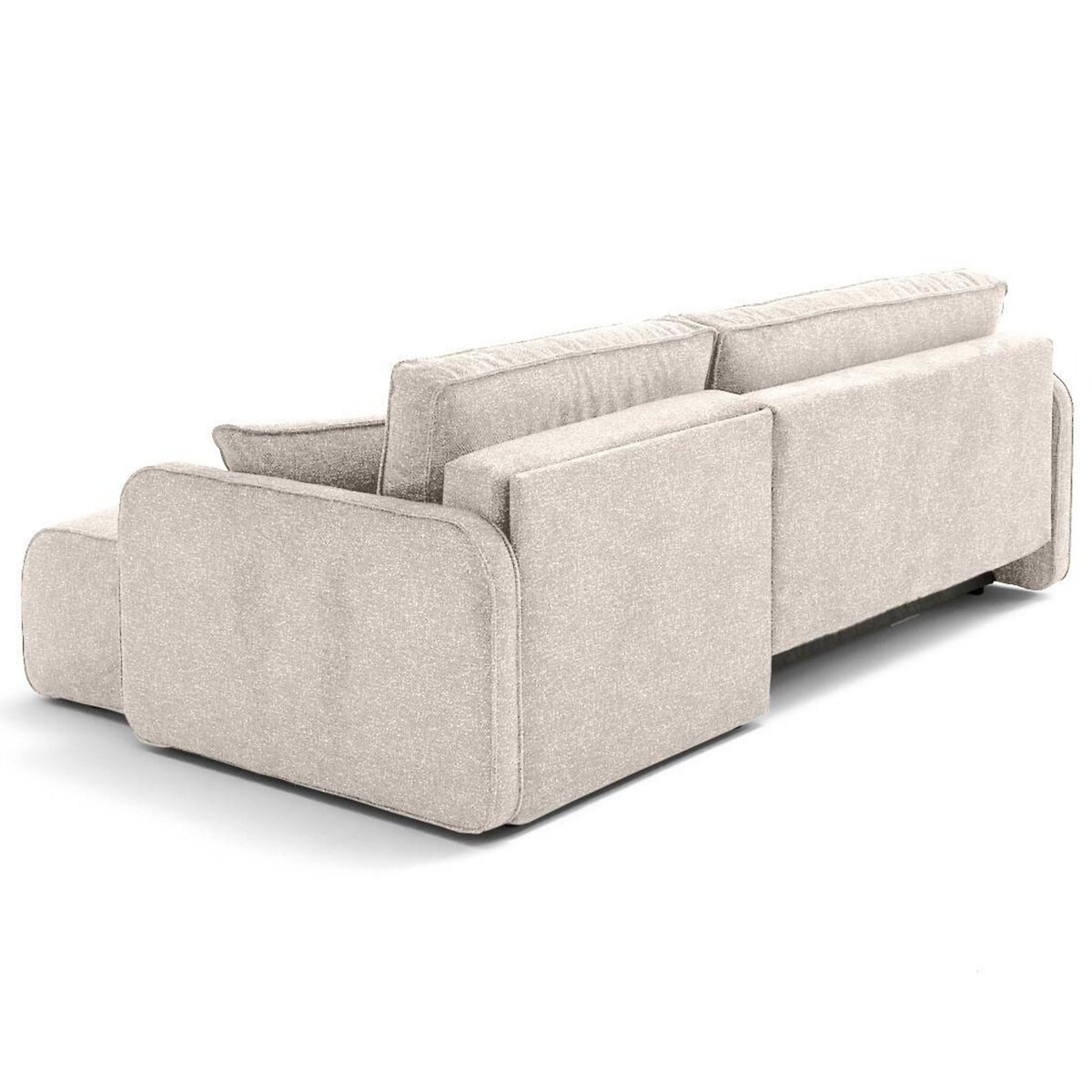 LISA DESIGN Apolline - canapé d'angle réversible 4 places convertible avec coffres en tissu moucheté