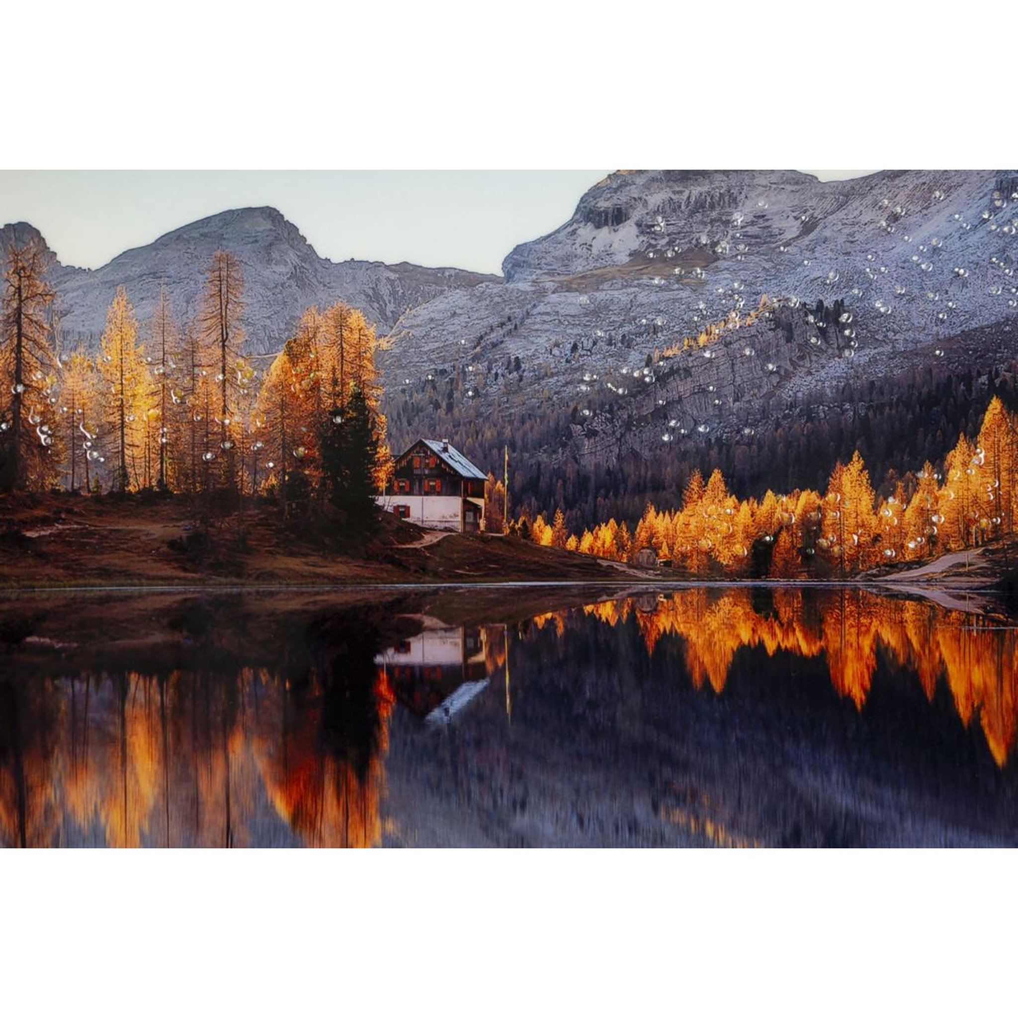 Voir la diapositive 4 : Paris Prix Tableau imprimé  lac  90x60cm multicolore