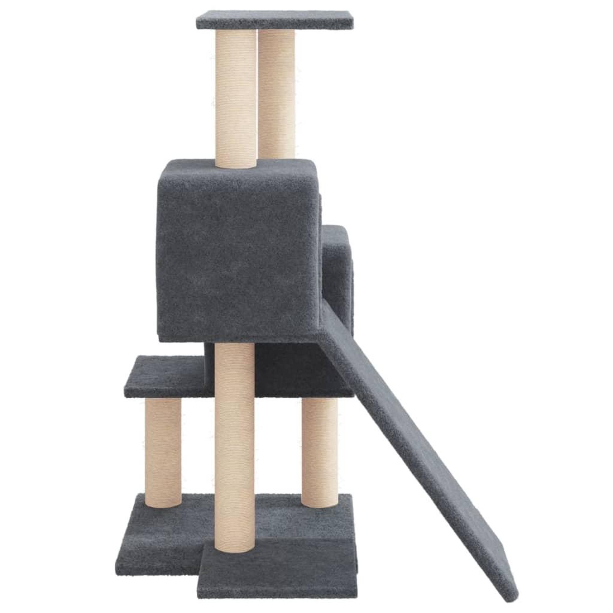 Voir la diapositive 4 : VIDAXL Arbre a chat avec griffoirs en sisal Gris fonce 82 cm
