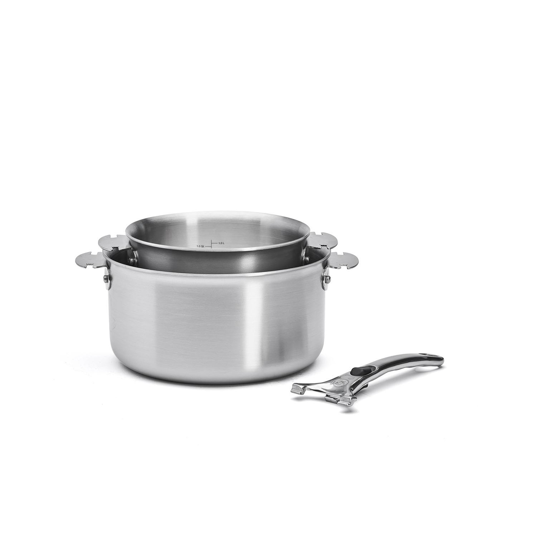 De buyer Batterie 2 casseroles 16/20cm + poignée - 3661.02