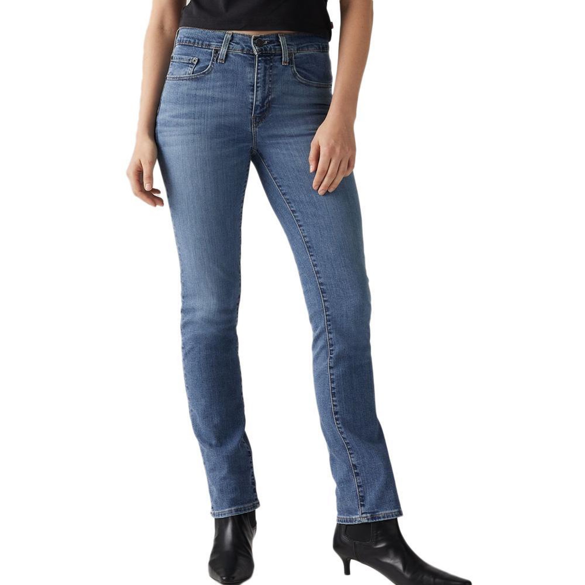 Levi's Jeans 724  Foncé High Rise Straight Med. Coloris disponibles : Bleu