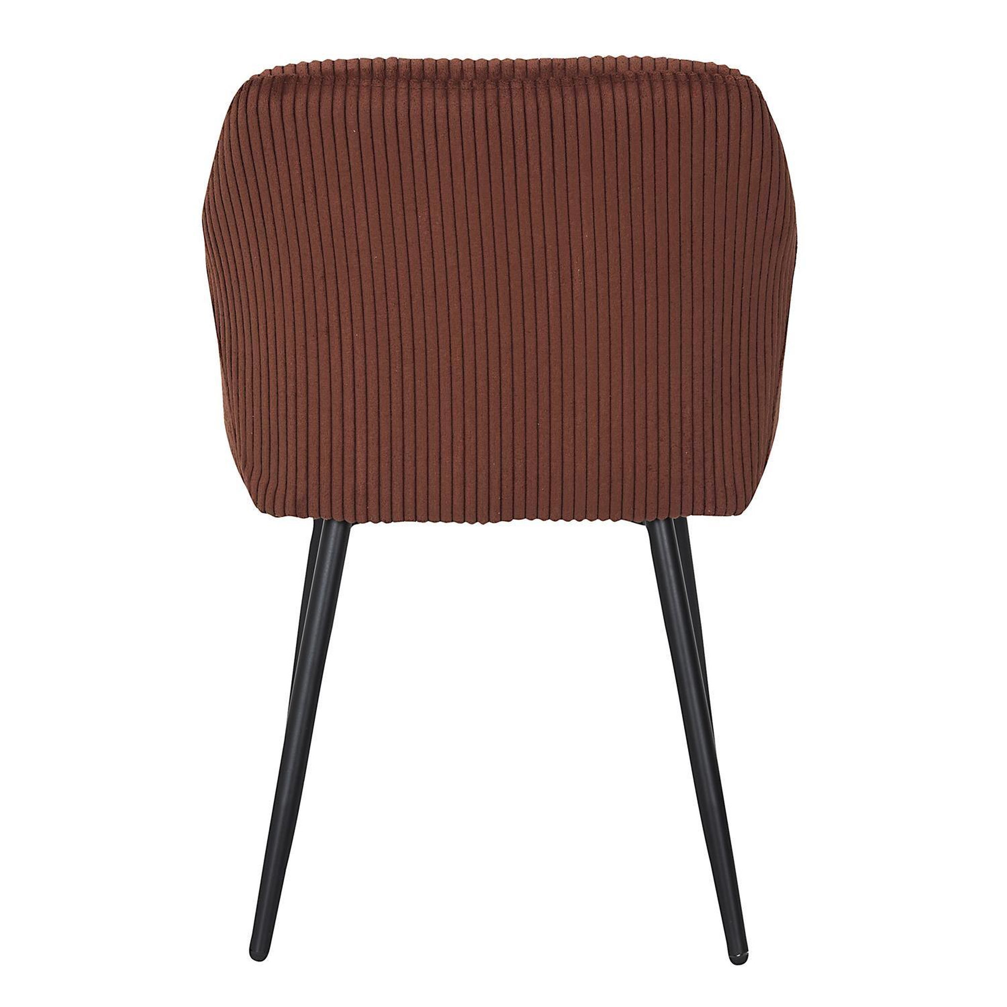 Voir la diapositive 6 : TOILINUX Lot de 2 fauteuils en tissu côtelé drammen - terracotta