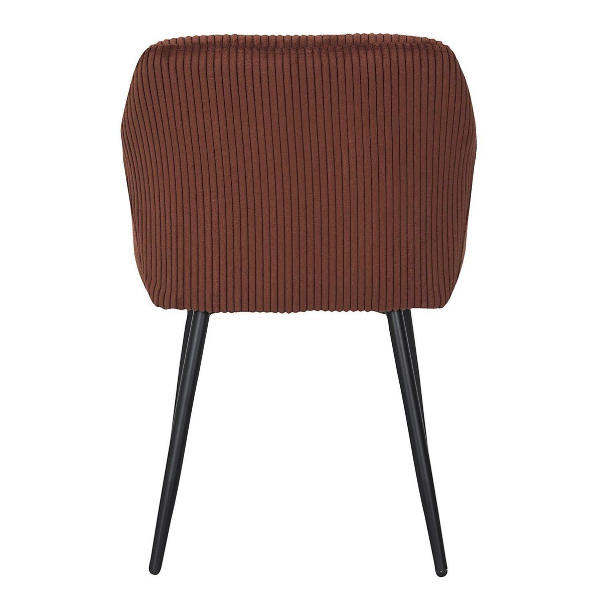 TOILINUX Lot de 2 fauteuils en tissu côtelé DRAMMEN - Terracotta