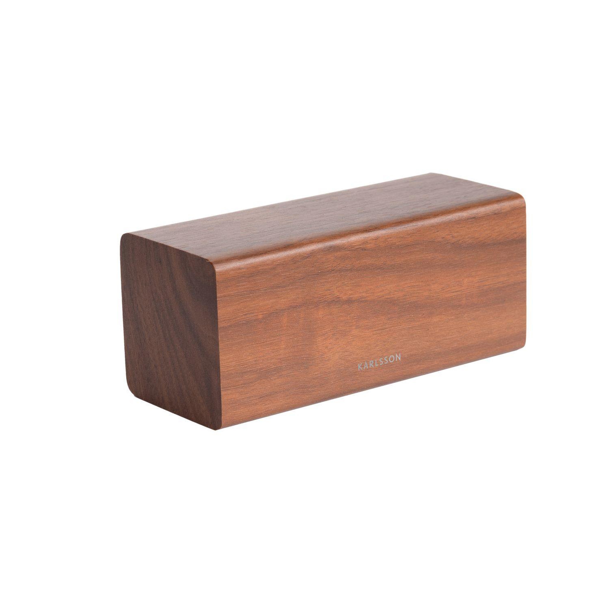 Voir la diapositive 2 : Karlsson Réveil LED Block en Bois sombre
