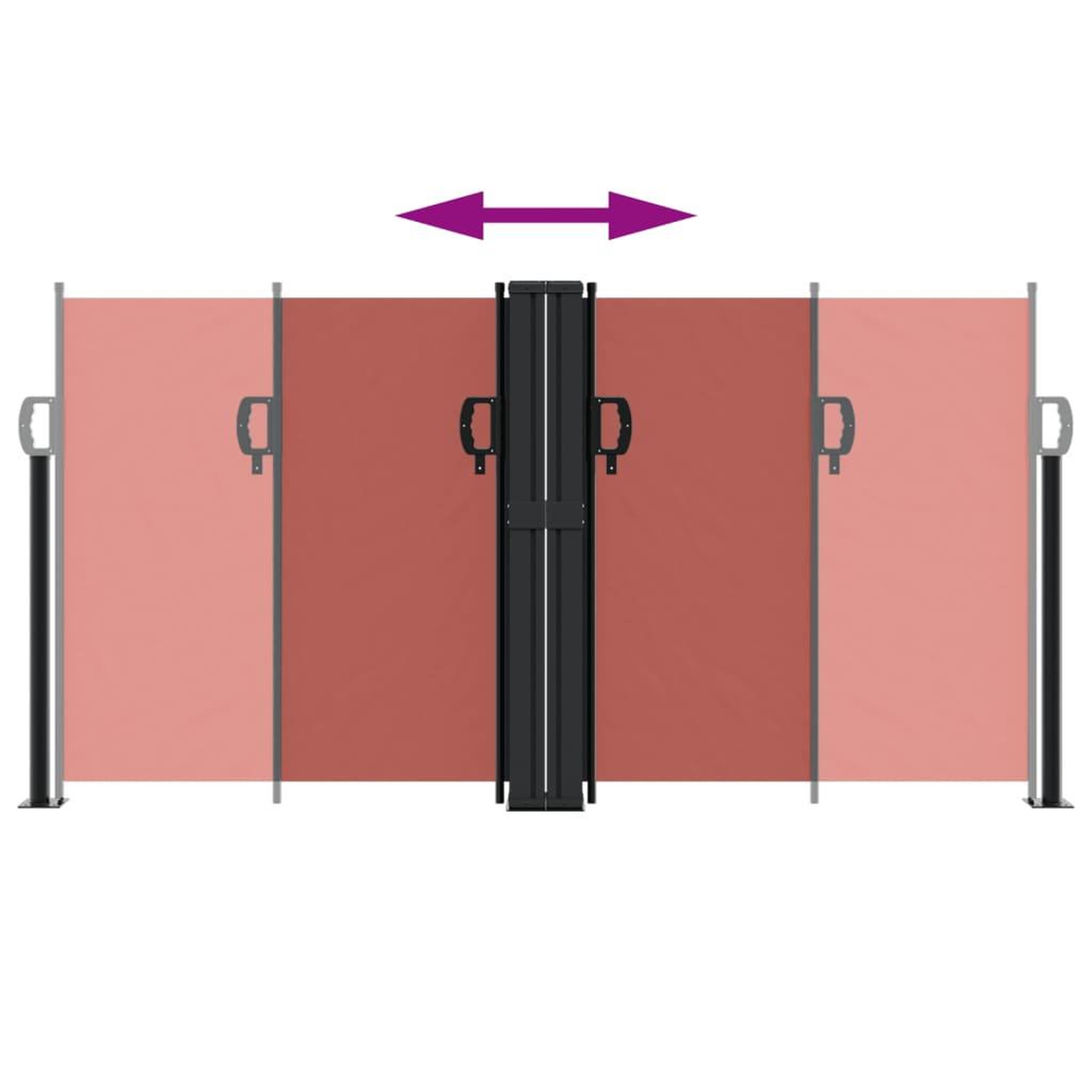 Voir la diapositive 5 : VIDAXL Auvent lateral retractable terre cuite 120x600 cm