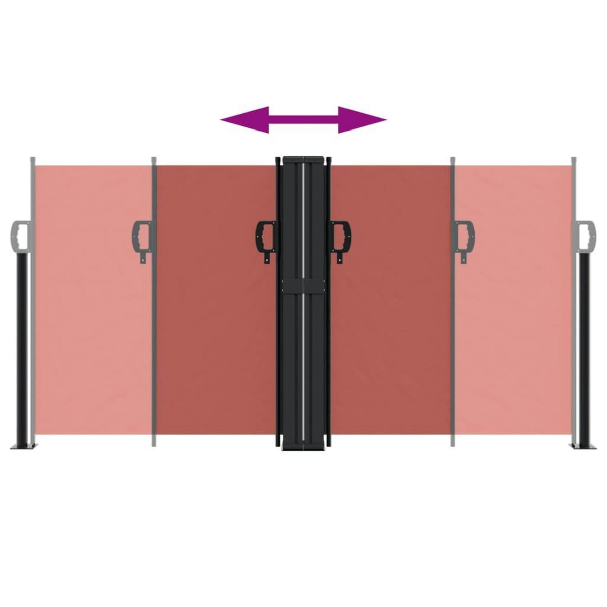 VIDAXL Auvent lateral retractable terre cuite 120x600 cm