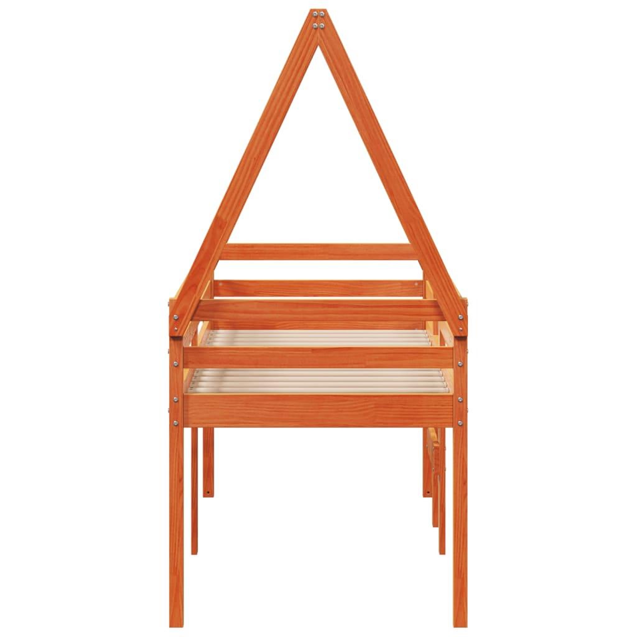 Voir la diapositive 5 : VIDAXL Lit haut sans matelas cire marron 90x200 cm bois de pin massif