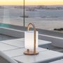 Voir la diapositive 4 : Lumisky Lampe enceinte bluetooth sans fil WOODY Bois Bois H37CM
