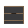 Voir la diapositive 1 : CONCEPT USINE Table de chevet bois et gris 2 tiroirs MOLDE