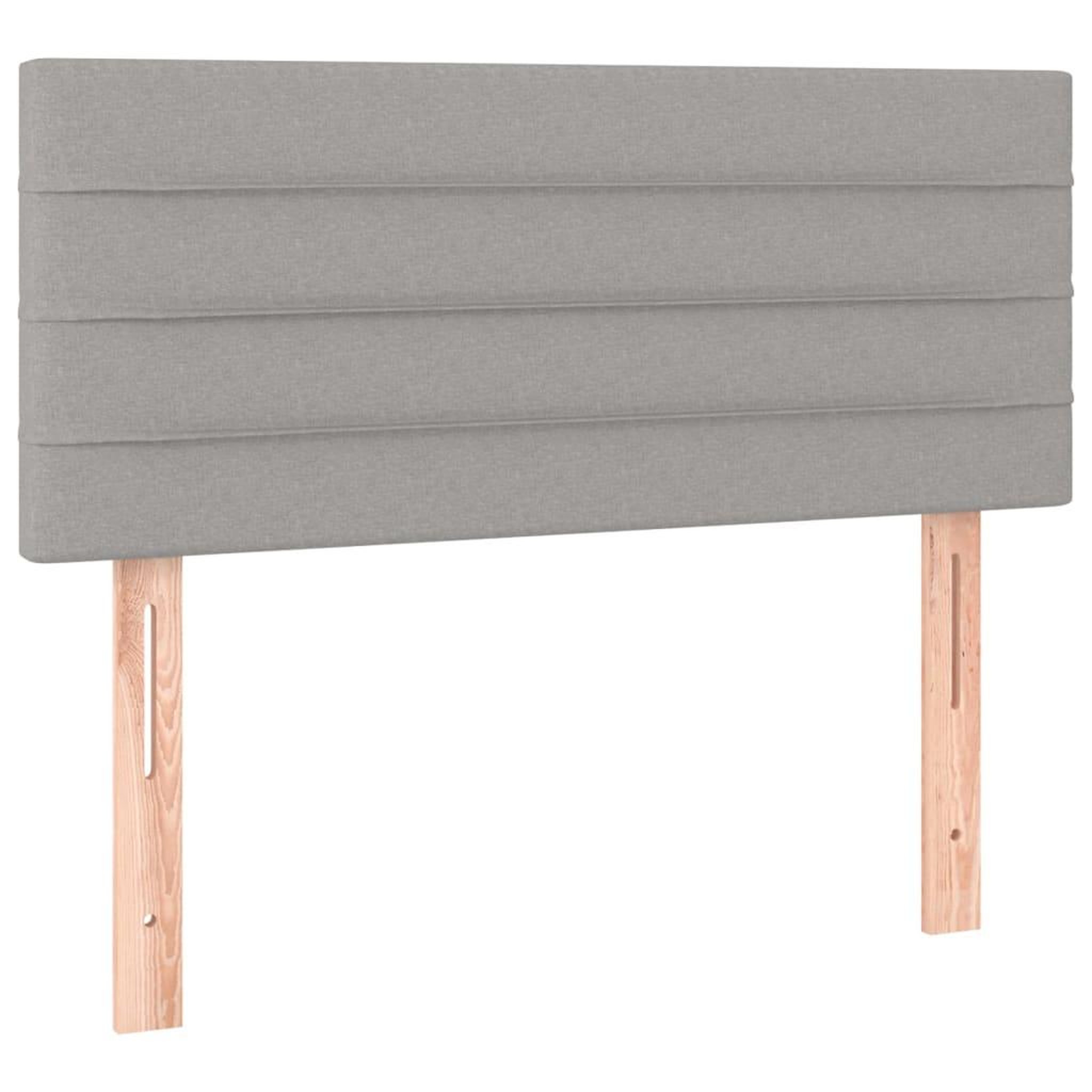Voir la diapositive 2 : VIDAXL Tete de lit Gris clair 90x5x78/88 cm Tissu