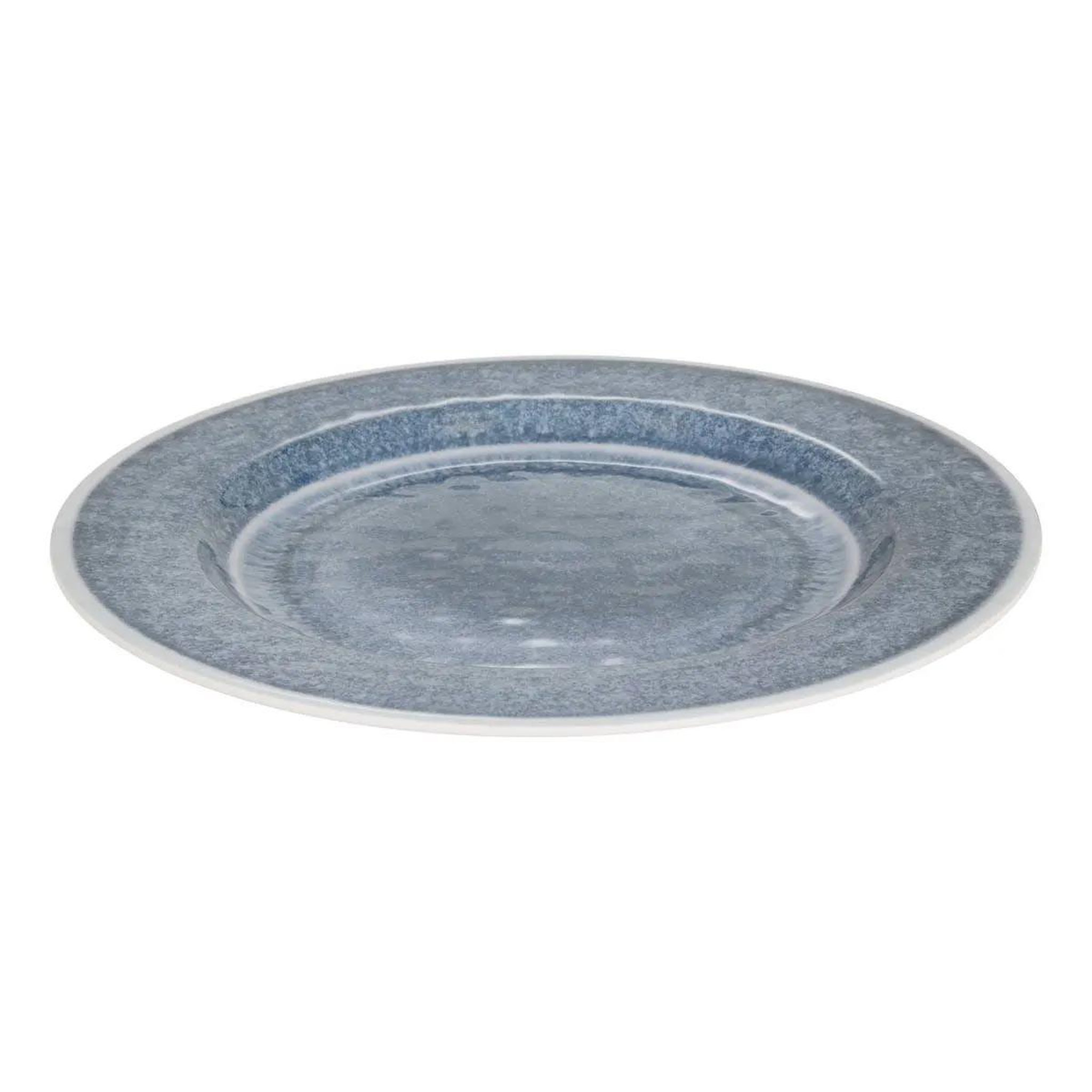 Voir la diapositive 2 : SECRET DE GOURMET Lot de 6 assiettes plates  fanny  28cm bleu