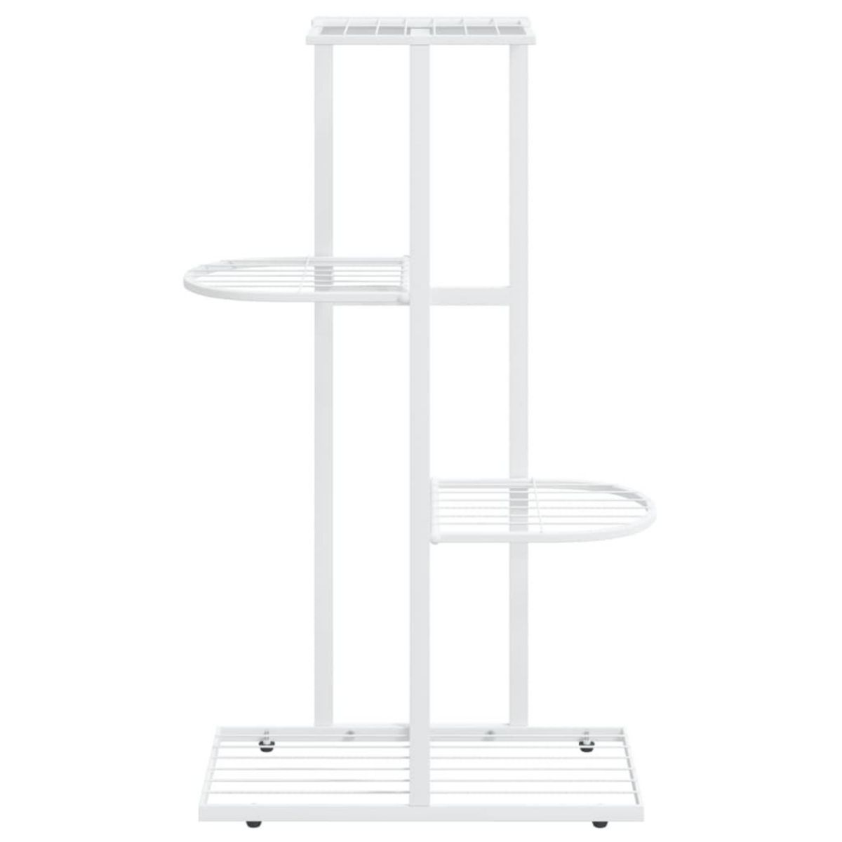 VIDAXL Support pour plantes 4 niveaux 43x22x76 cm Blanc Metal