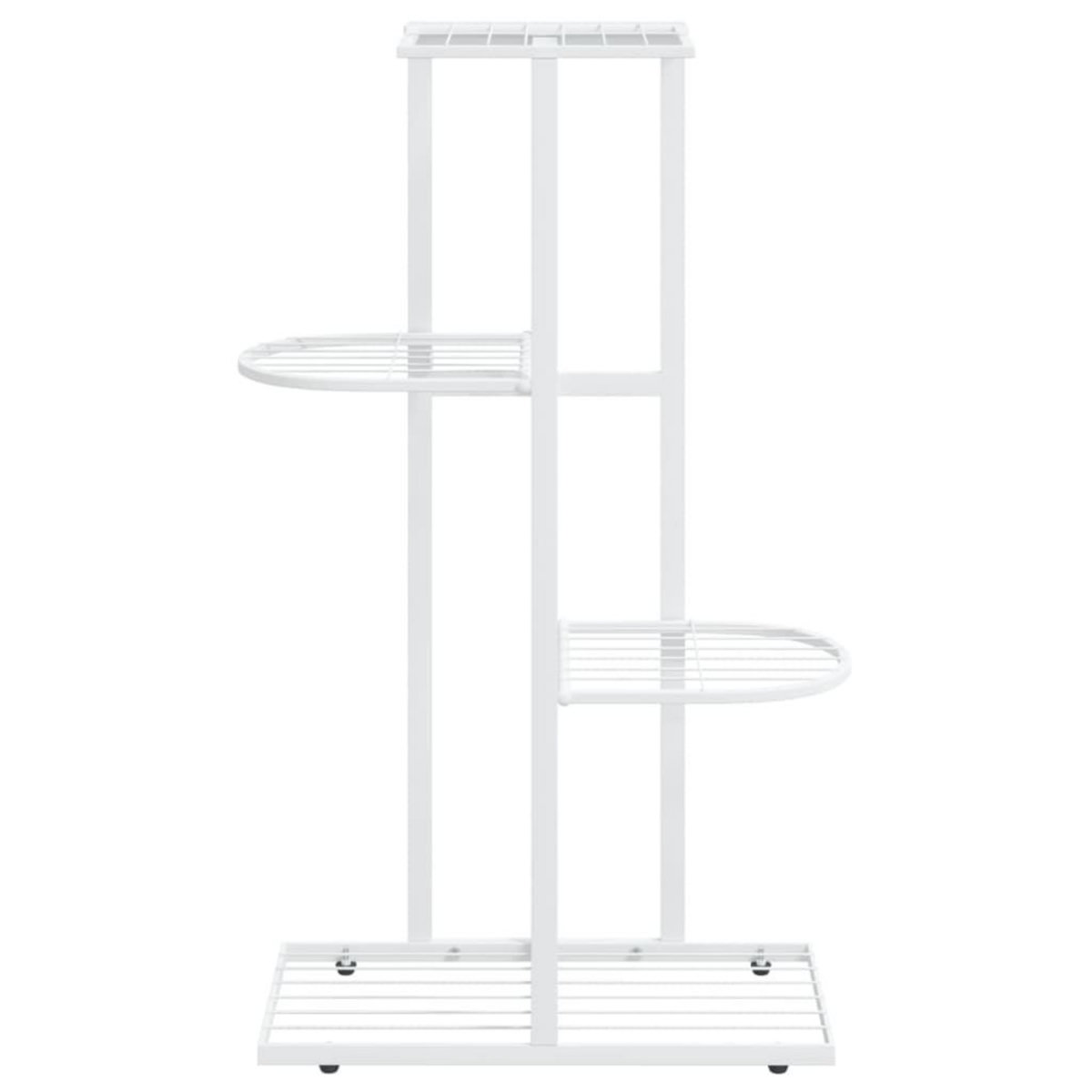 VIDAXL Support pour plantes 4 niveaux 43x22x76 cm Blanc Metal