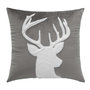 Voir la diapositive 1 : Paris Prix Coussin Déco en Velours  Cerf  45x45cm Anthracite
