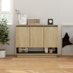 VIDAXL Buffet Chene sonoma 97x31x75 cm Bois d'ingenierie