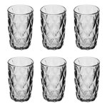 SECRET DE GOURMET Lot de 6 Gobelets Hauts  Lea  40cl Gris