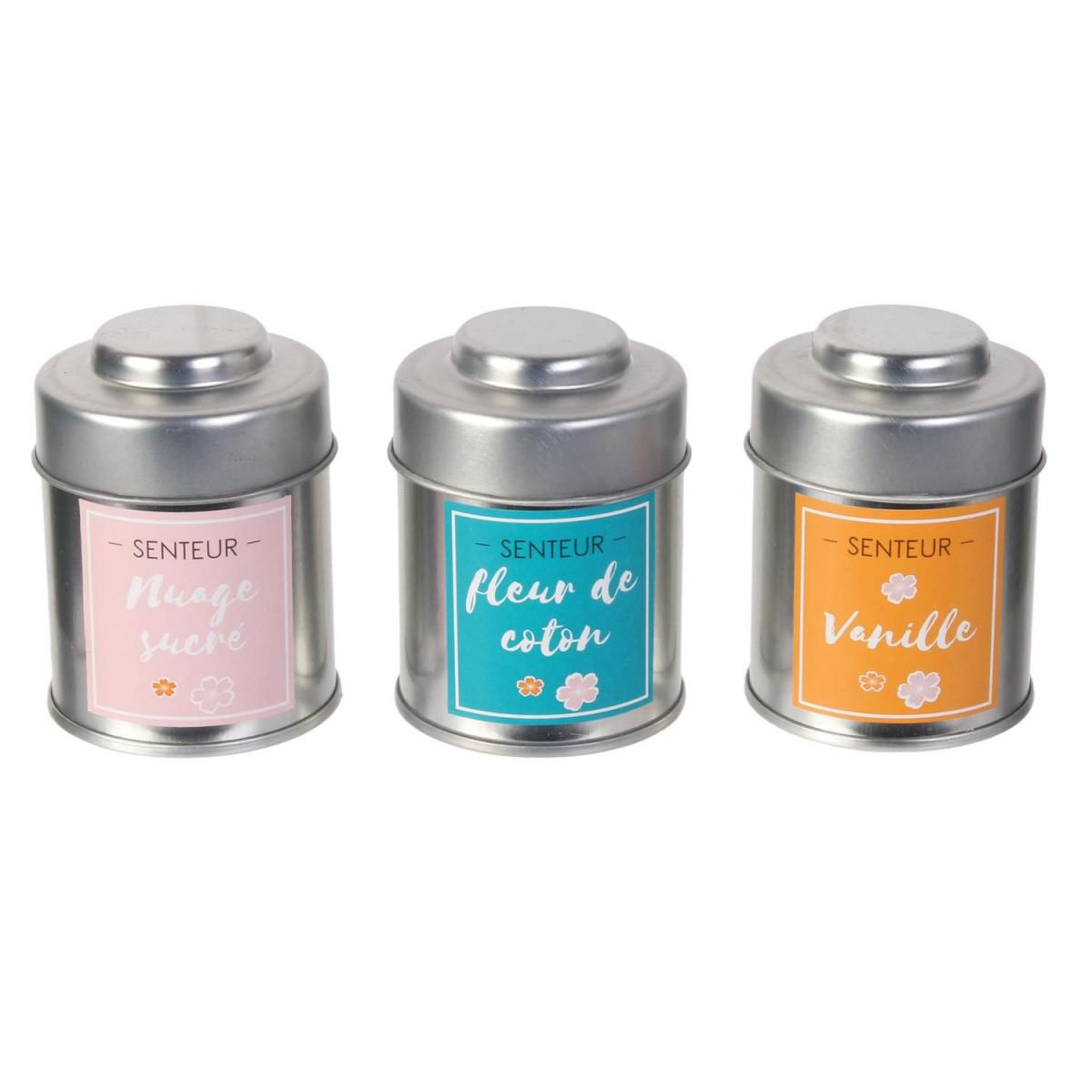 The Home Deco Factory Coffret 3 bougies parfumées  sweet  60g multicolore